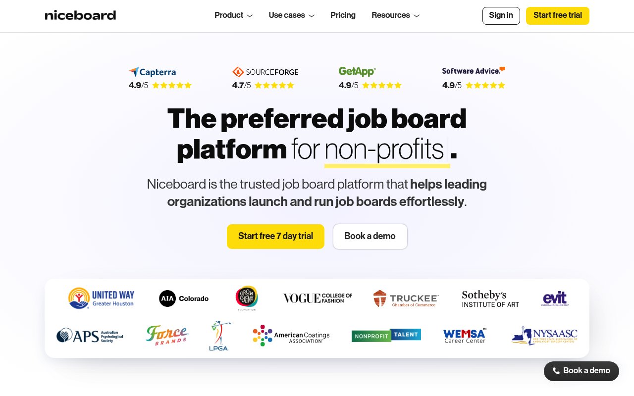 Niceboard homepage